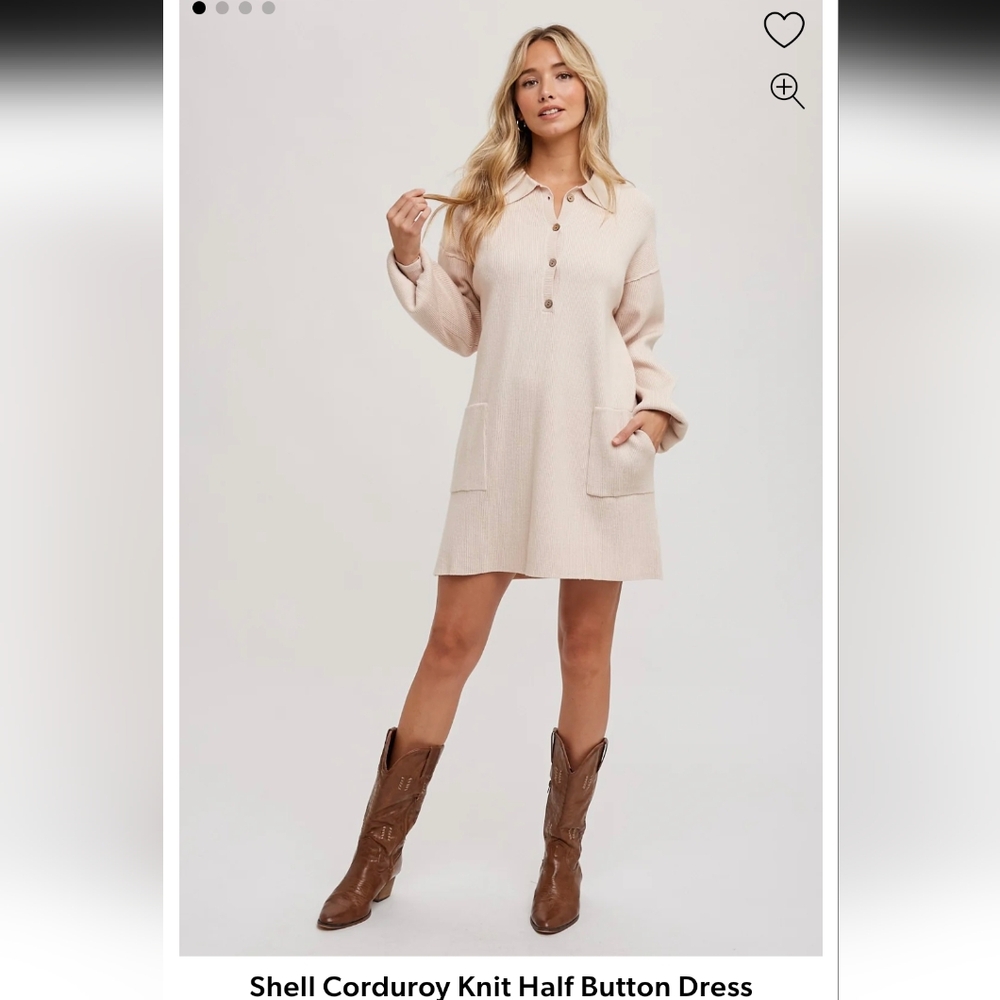 Corduroy knit dress